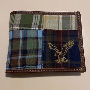 American Eagle Plaid Bifold Wallet